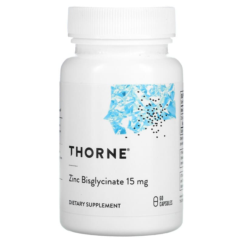 Thorne Zinc Bisglycinate 15 mg 60 Capsules 1 Thorne Zinc Bisglycinate 15 mg 60 Capsules 693749011750