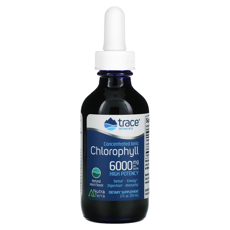 Trace Minerals ® Concentrated Ionic Chlorophyll Natural Mint 6.000 mg 2 fl oz (59 ml) 1 Trace Minerals ® Concentrated Ionic Chlorophyll Natural Mint 6.000 mg 2 fl oz (59 ml) 878941006678