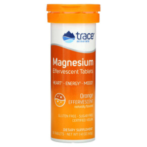 Trace Minerals ® Magnesium Effervescent Tablets Orange 10 Tablets 1.41 oz (40 g) 878941003936