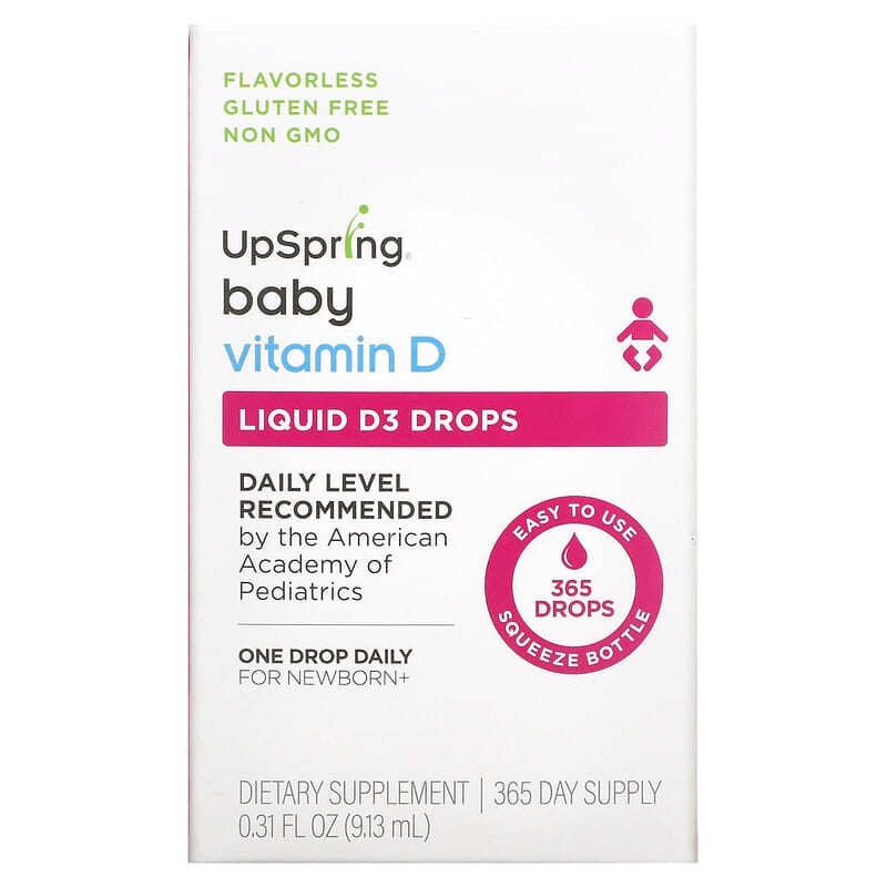 UpSpring Baby Vitamin D Liquid D3 Drops 0.31 fl oz (9.13 ml) 1 UpSpring Baby Vitamin D Liquid D3 Drops 0.31 fl oz (9.13 ml) 859188006881