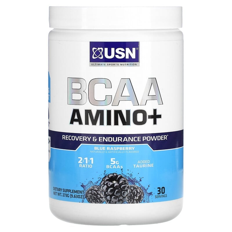 USN BCAA Amino+ Recovery & Endurance Powder Blue Raspberry 9.63 oz (273 g) 1 USN BCAA Amino+ Recovery & Endurance Powder Blue Raspberry 9.63 oz (273 g) 6009544945079