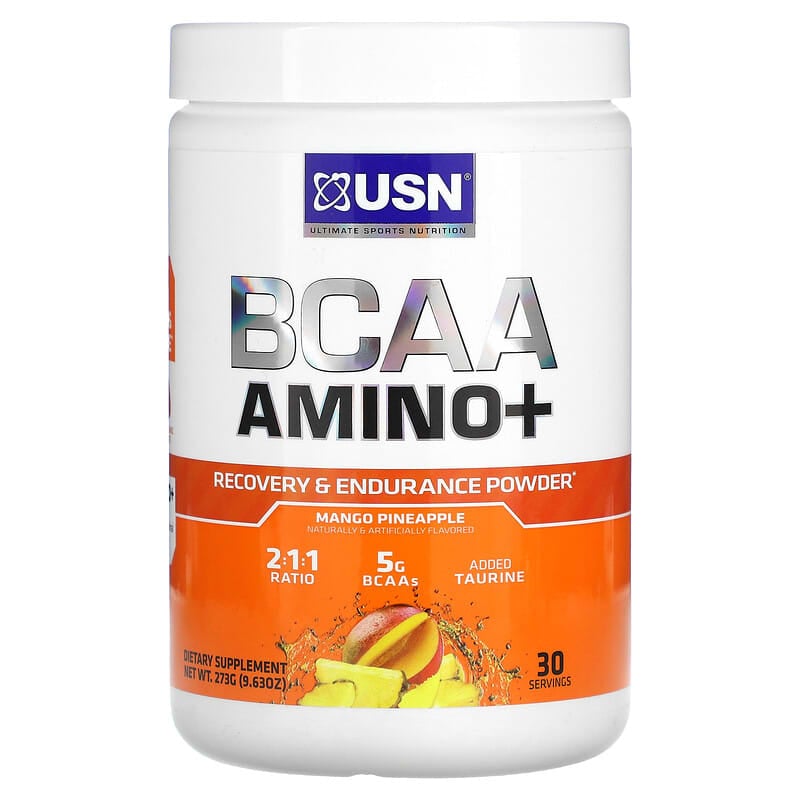 USN BCAA Amino+ Recovery & Endurance Powder Mango Pineapple 9.63 oz (273 g) 1 USN BCAA Amino+ Recovery & Endurance Powder Mango Pineapple 9.63 oz (273 g) 6009544945130