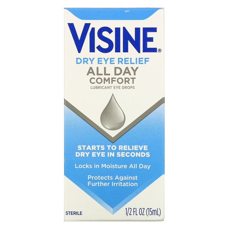 Visine Dry Eye Relief Lubricant Eye Drops All Day Comfort 1/2 fl oz (15 ml) 1 Visine Dry Eye Relief Lubricant Eye Drops All Day Comfort 1/2 fl oz (15 ml) 312547493765