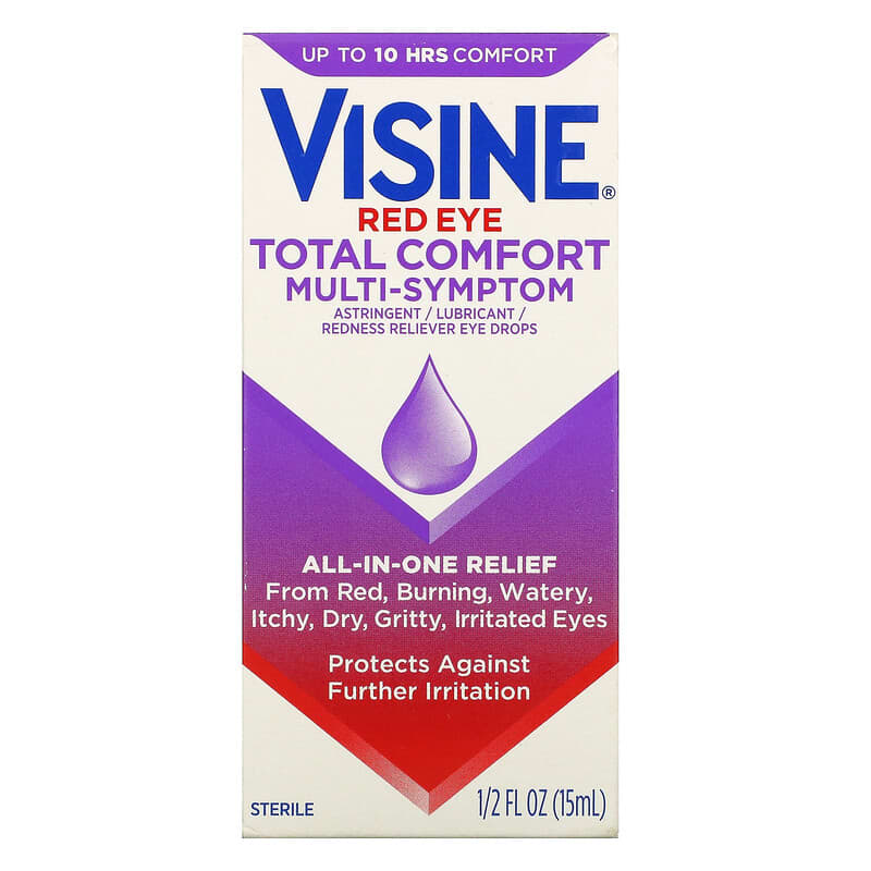 Visine Red Eye Total Comfort Multi-Symptom Eye Drops 1/2 fl oz (15 ml) 1 Visine Red Eye Total Comfort Multi-Symptom Eye Drops 1/2 fl oz (15 ml) 312547493864