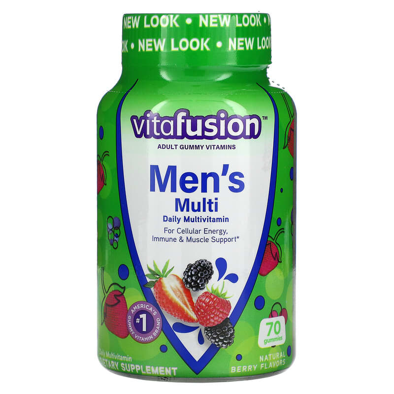 VitaFusion Men's Multi Daily Multivitamin Natural Berry 70 Gummies 1 VitaFusion Men's Multi Daily Multivitamin Natural Berry 70 Gummies 027917022611