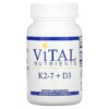 Vital Nutrients K2-7 + D3 60 Vegetarian Capsules 693465549117