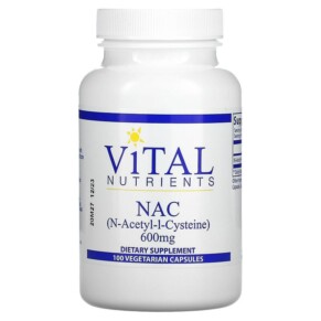 Vital Nutrients NAC 600 mg 100 Vegetarian Capsules 693465104118