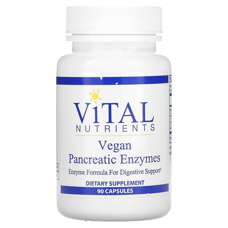 Vital Nutrients Vegan Pancreatic Enzymes 90 Capsules 1 Vital Nutrients Vegan Pancreatic Enzymes 90 Capsules 693465491119