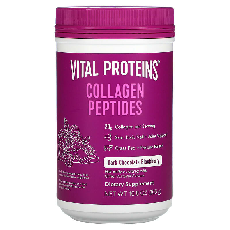 Vital Proteins Collagen Peptides Dark Chocolate Blackberry 10.8 oz (305 g) 1 Vital Proteins Collagen Peptides Dark Chocolate Blackberry 10.8 oz (305 g) 850232005898