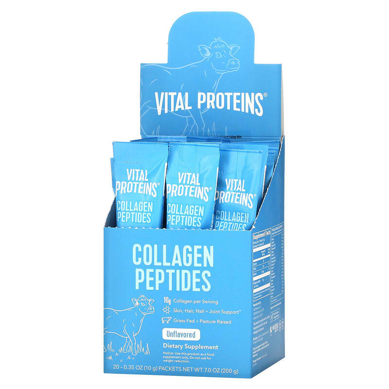 Vital Proteins Collagen Peptides Unflavored 20 Packets 0.35 oz (10 g) Each 1 Vital Proteins Collagen Peptides Unflavored 20 Packets 0.35 oz (10 g) Each 850232005393