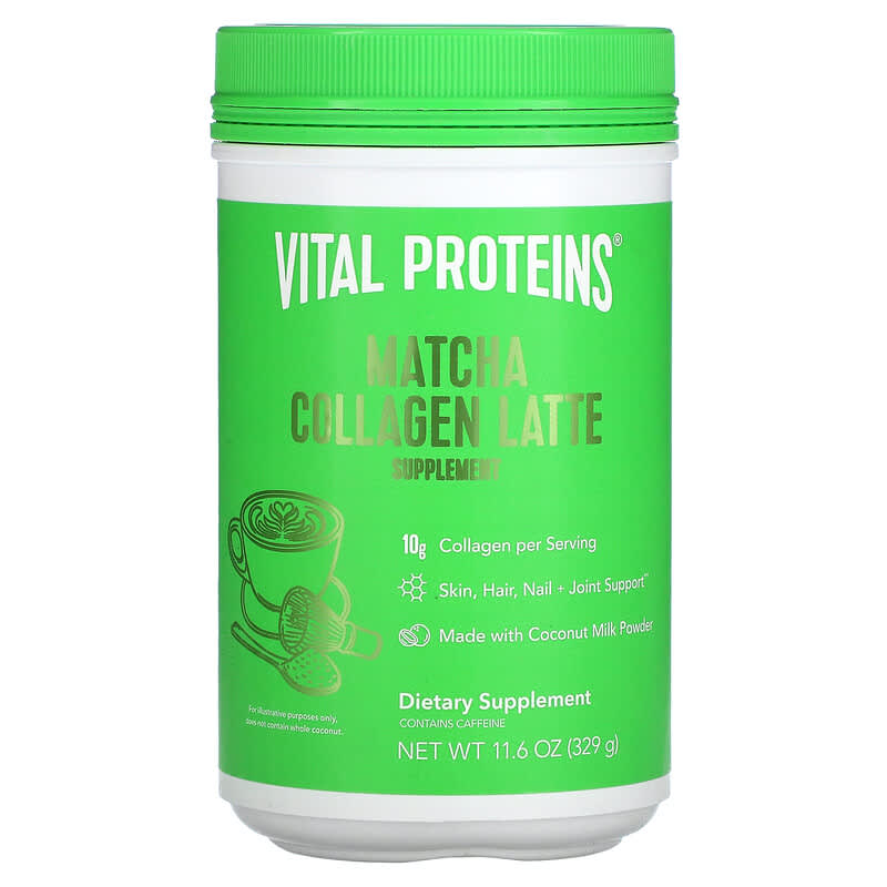 Vital Proteins Matcha Collagen Latte Unflavored 11.6 oz (329 g) 1 Vital Proteins Matcha Collagen Latte Unflavored 11.6 oz (329 g) 857273008031