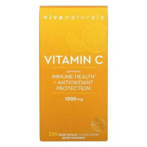 Viva Naturals Vitamin C 1.000 mg 250 Veggie Capsules 705105193779