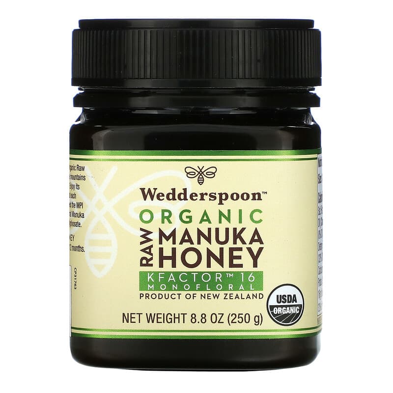 Wedderspoon Organic Raw Manuka Honey KFactor 16 8.8 oz (250 g) 1 Wedderspoon Organic Raw Manuka Honey KFactor 16 8.8 oz (250 g) 814422023482