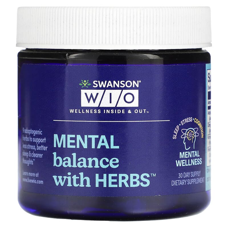 Wellness Inside & Out Mental Balance with Herbs 30 Capsules 1 Wellness Inside & Out Mental Balance with Herbs 30 Capsules 840317300246