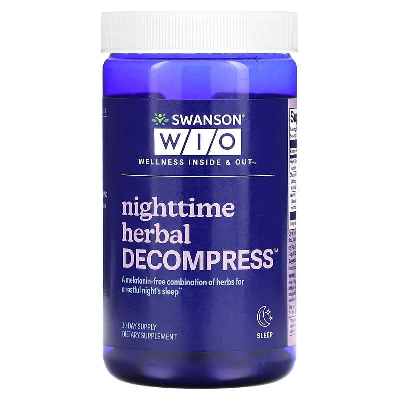 Wellness Inside & Out Nighttime Herbal Decompress 30 Capsules 1 Wellness Inside & Out Nighttime Herbal Decompress 30 Capsules 840317300291