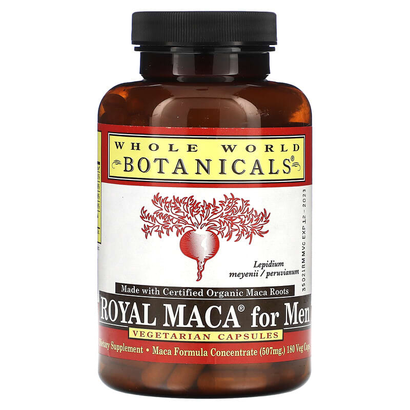 Whole World Botanicals Royal Maca for Men 253 mg 180 Veg Caps 1 Whole World Botanicals Royal Maca for Men 253 mg 180 Veg Caps 691195001059