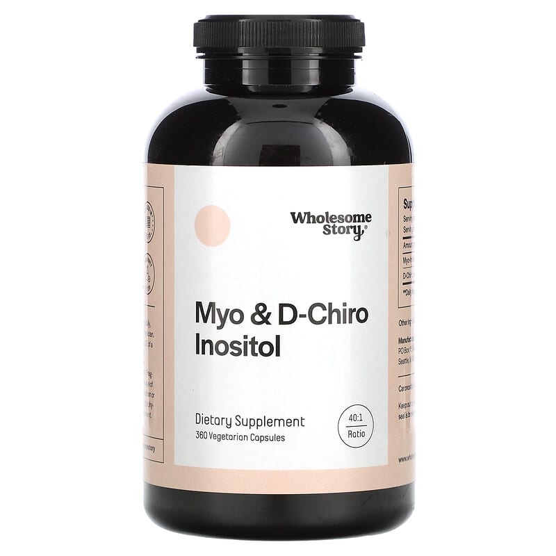Wholesome Story Myo & D-Chiro Inositol 360 Vegetarian Capsules 1 Wholesome Story Myo & D-Chiro Inositol 360 Vegetarian Capsules 860003257852