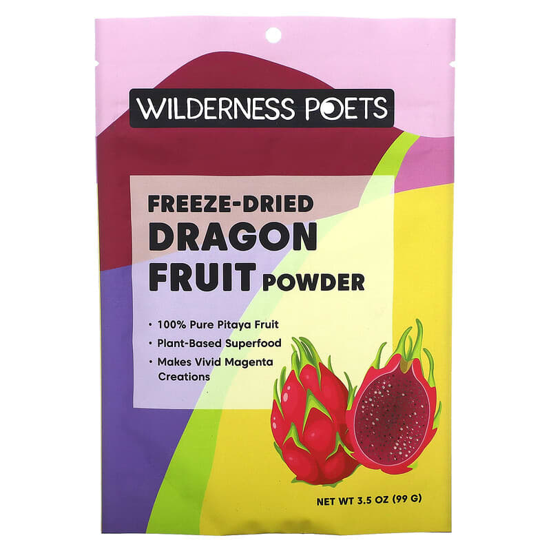 Wilderness Poets Freeze Dried Dragon Fruit Powder 3.5 oz (99 g) 1 Wilderness Poets LLC Freeze Dried Dragon Fruit Powder 3.5 oz (99 g) 855434006438