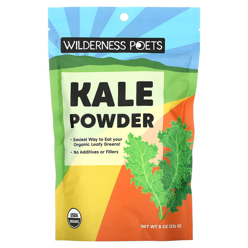 Wilderness Poets Kale Powder 8 oz (226.8 g) 1 Wilderness Poets LLC Kale Powder 8 oz (226 g) 855434006247