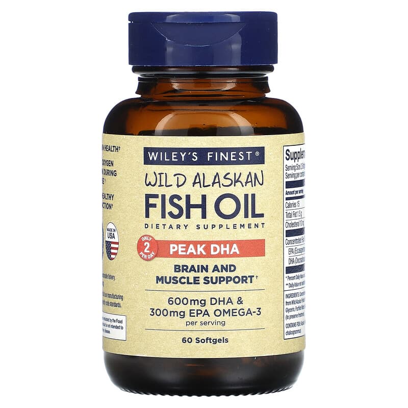 Wiley's Finest Wild Alaskan Fish Oil 60 Softgels 1 Wiley's Finest Wild Alaskan Fish Oil 60 Softgels 857188004524