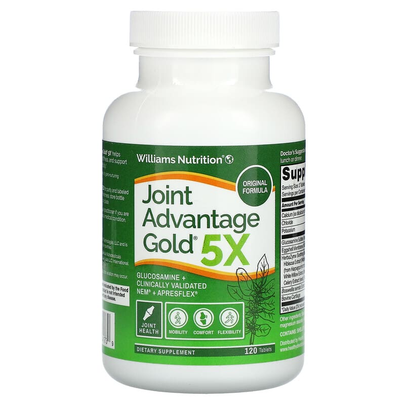 Williams Nutrition Joint Advantage Gold 5X 120 Tablets 1 Williams Nutrition Joint Advantage Gold 5X 120 Tablets 678829241739