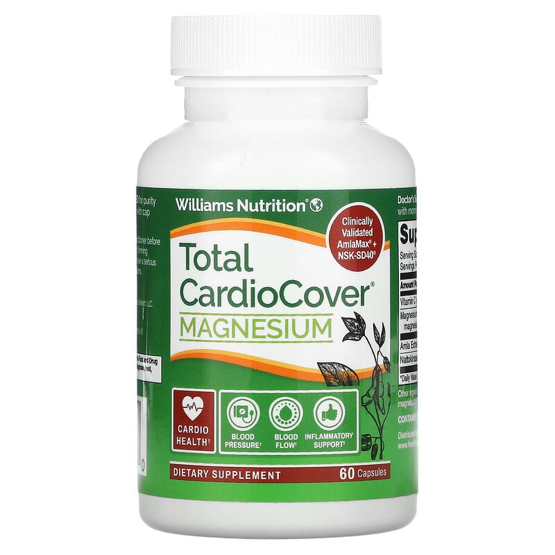 Williams Nutrition Total CardioCover + Magnesium 60 Capsules 1 Williams Nutrition Total CardioCover + Magnesium 60 Capsules 678829241500