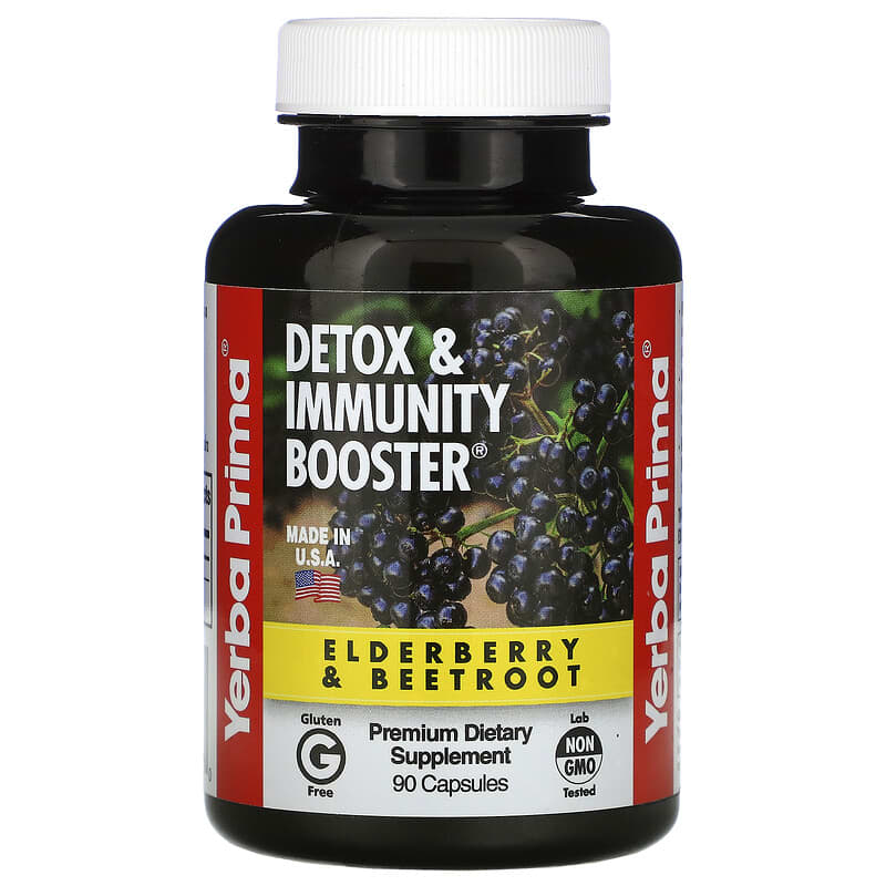 Yerba Prima Detox & Immunity Booster 90 Capsules 1 Yerba Prima Detox & Immunity Booster 90 Capsules 046352001210