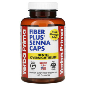 Yerba Prima Fiber Plus Senna Caps 180 Capsules 046352002163