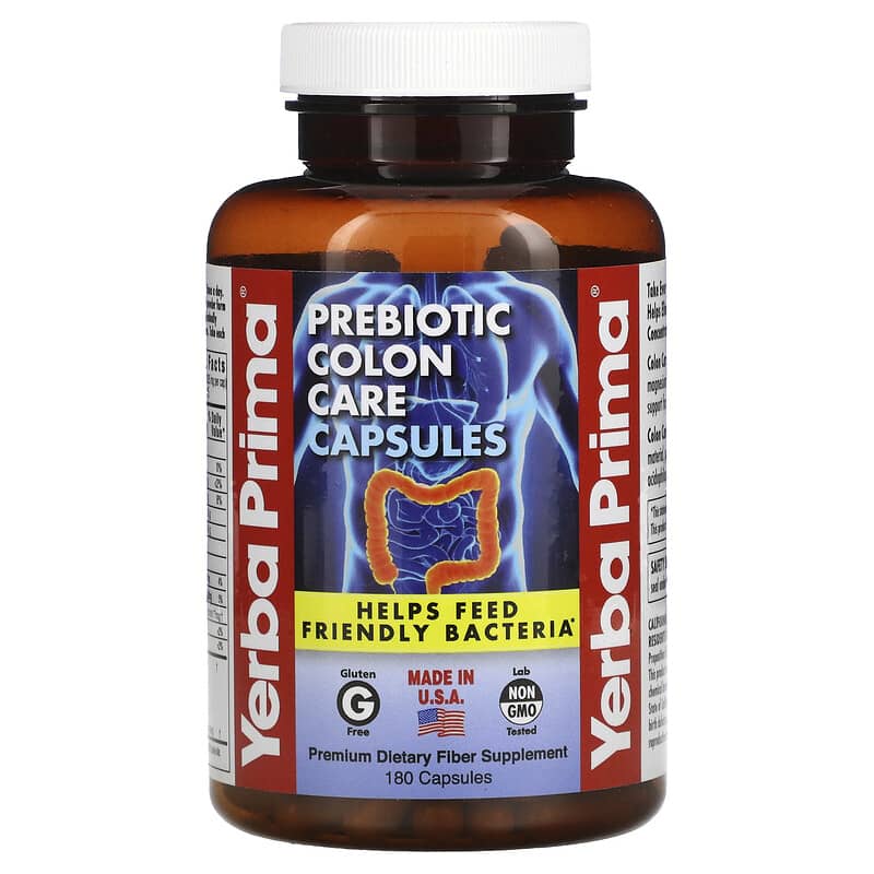 Yerba Prima Prebiotic Colon Care 180 Capsules 1 Yerba Prima Prebiotic Colon Care 180 Capsules 046352002064