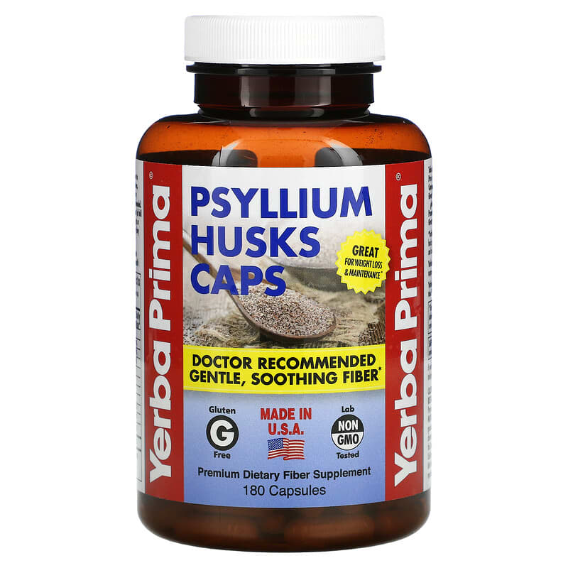 Yerba Prima Psyllium Husks Caps 180 Capsules 1 Yerba Prima Psyllium Husks Caps 180 Capsules 046352001067