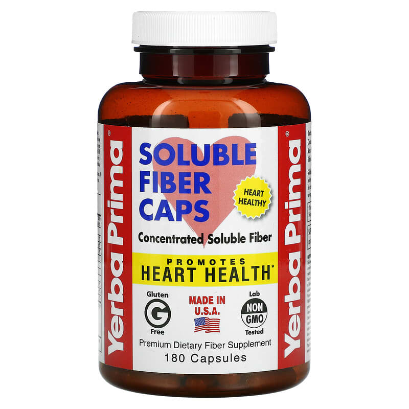 Yerba Prima Soluble Fiber Caps 180 Capsules 1 Yerba Prima Soluble Fiber Caps 180 Capsules 046352001869