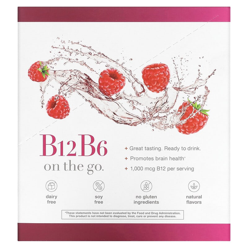 Youtheory B12B6 On The Go Raspberry 12 Packets 1 fl oz (30 ml) Each 1 Youtheory B12B6 On The Go Raspberry 12 Packets 1 fl oz (30 ml) Each 850021920289