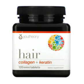 Youtheory Hair Collagen + Keratin 120 Mini Tablets 850502007843