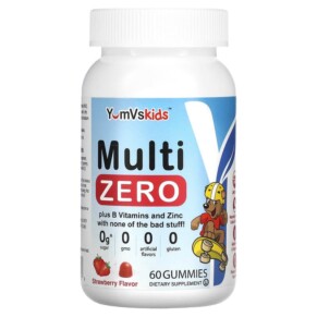 Yum-Vs Kids Multi Zero Strawberry 60 Gummies 810048610259