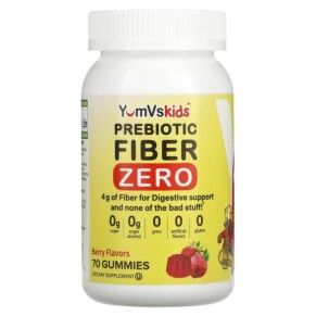 Yum-Vs Kids Prebiotic Fiber Zero Berry 70 Gummies 810048610518