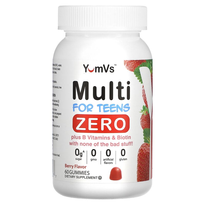 Yum-Vs Multi For Teens Zero Berry 60 Gummies 1 Yum-Vs Multi For Teens Zero Berry 60 Gummies 810048612277