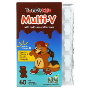 Yum-Vs Multi V with Multi-Mineral Formula Milk Chocolate 60 Bears 899105001551