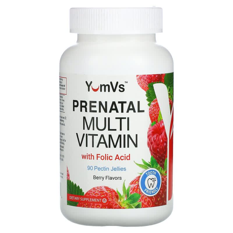 Yum-Vs PreNatal Multivitamin with Folic Acid Berry 90 Pectin Jellies 1 Yum-Vs PreNatal Multivitamin with Folic Acid Berry 90 Pectin Jellies 899105001414