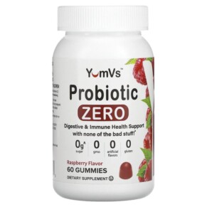 Yum-Vs Probiotic Zero Raspberry 60 Gummies 810048610310
