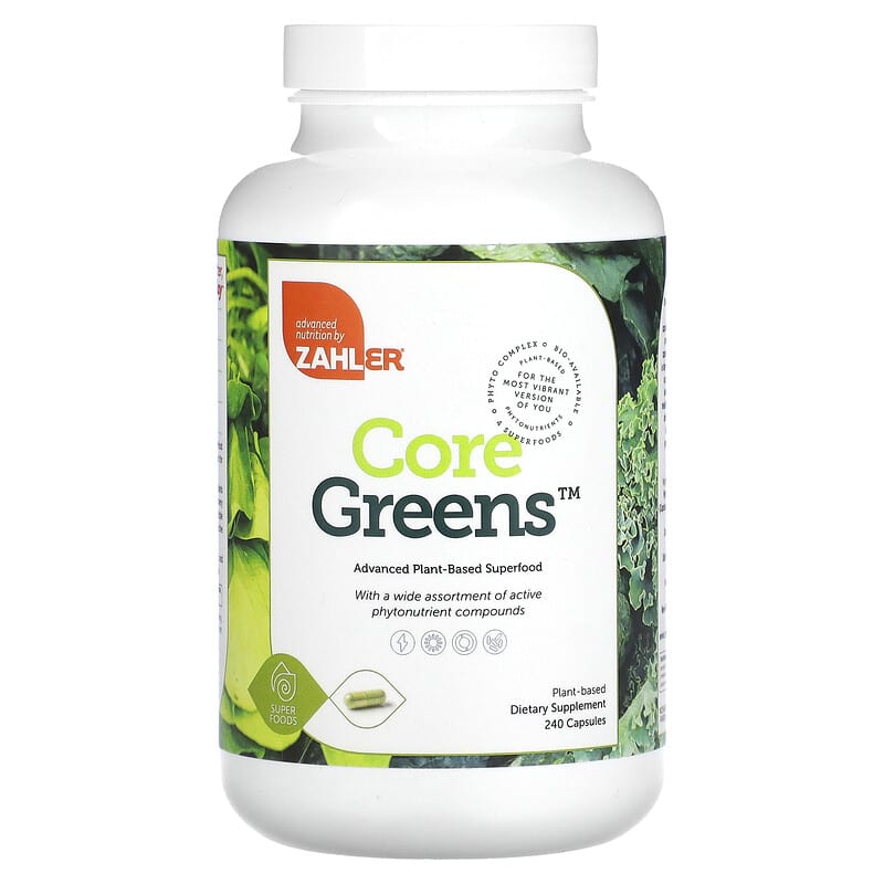 Zahler Core Greens Advanced Plant-Based Superfood 240 Capsules 1 Zahler Core Greens Advanced Plant-Based Superfood 240 Capsules 848998082567