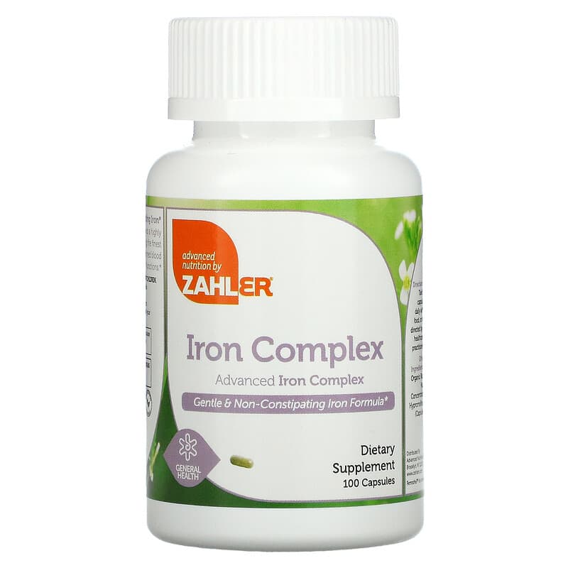 Zahler Iron Complex Advanced Iron Complex 100 viên 1 Zahler Iron Complex 100 Capsules 848998080785