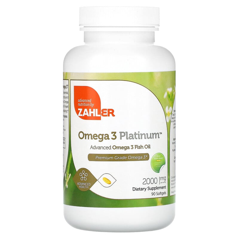 Zahler Omega 3 Platinum Advanced Omega 3 Fish Oil 1,000 mg 90 Softgels 1 Zahler Omega 3 Platinum Advanced Omega 3 Fish Oil 1.000 mg 90 Softgels 848998080594