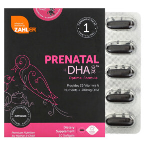 Zahler Prenatal + DHA 300 Optimal Formula 60 Softgels 848998081812