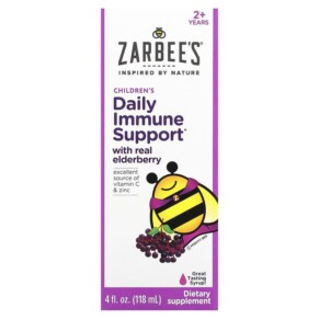 Zarbee's Children's Daily Immune Support With Real Elderberry 2+ Years 4 fl oz (118 ml) 857647007820