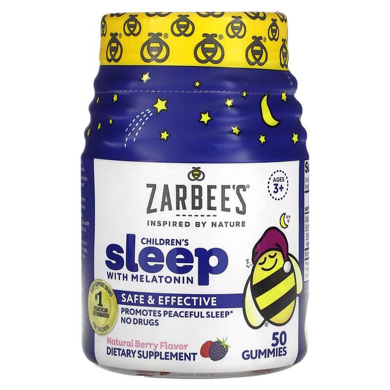 Zarbee's Children's Sleep with Melatonin Ages 3+ Natural Berry 50 Gummies 1 Zarbee's Children's Sleep with Melatonin Ages 3+ Natural Berry 50 Gummies 858438005438