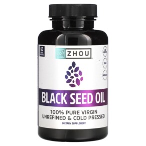 Zhou Nutrition Black Seed Oil 60 Veggie Capsules 859805006010