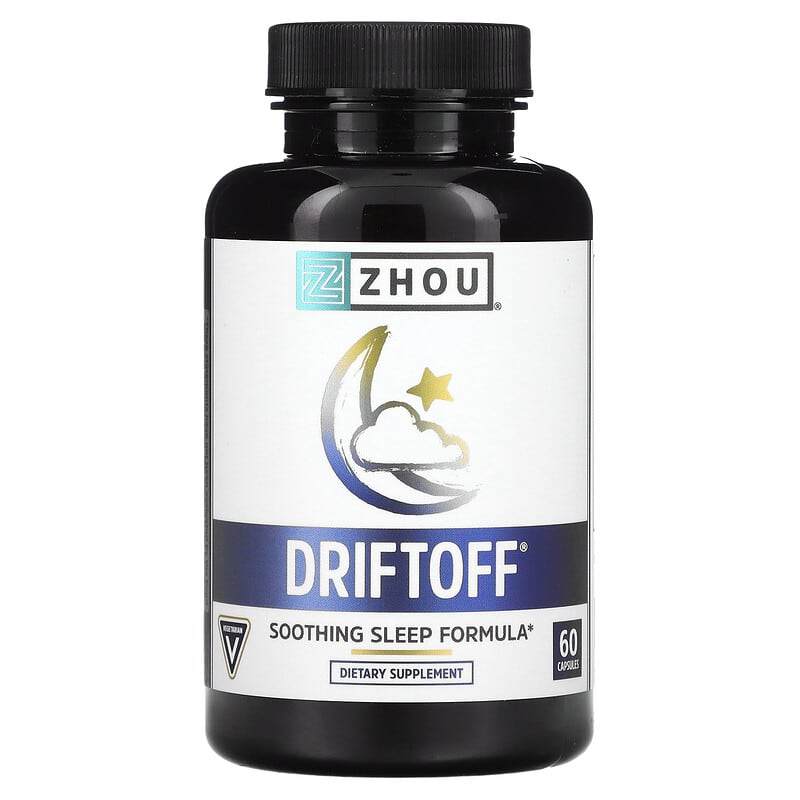 Zhou Nutrition Driftoff Soothing Sleeping Formula 60 Capsules 1 Zhou Nutrition Driftoff Soothing Sleeping Formula 60 Capsules 859805006096