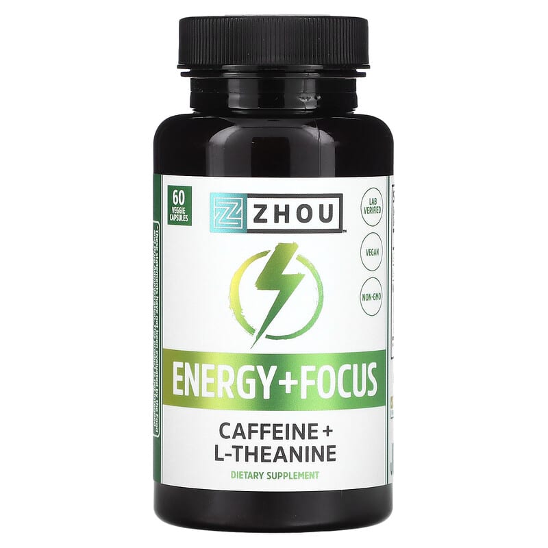 Zhou Nutrition Energy + Focus 60 Veggie Capsules 1 Zhou Nutrition Energy + Focus 60 Veggie Capsules 859805006102