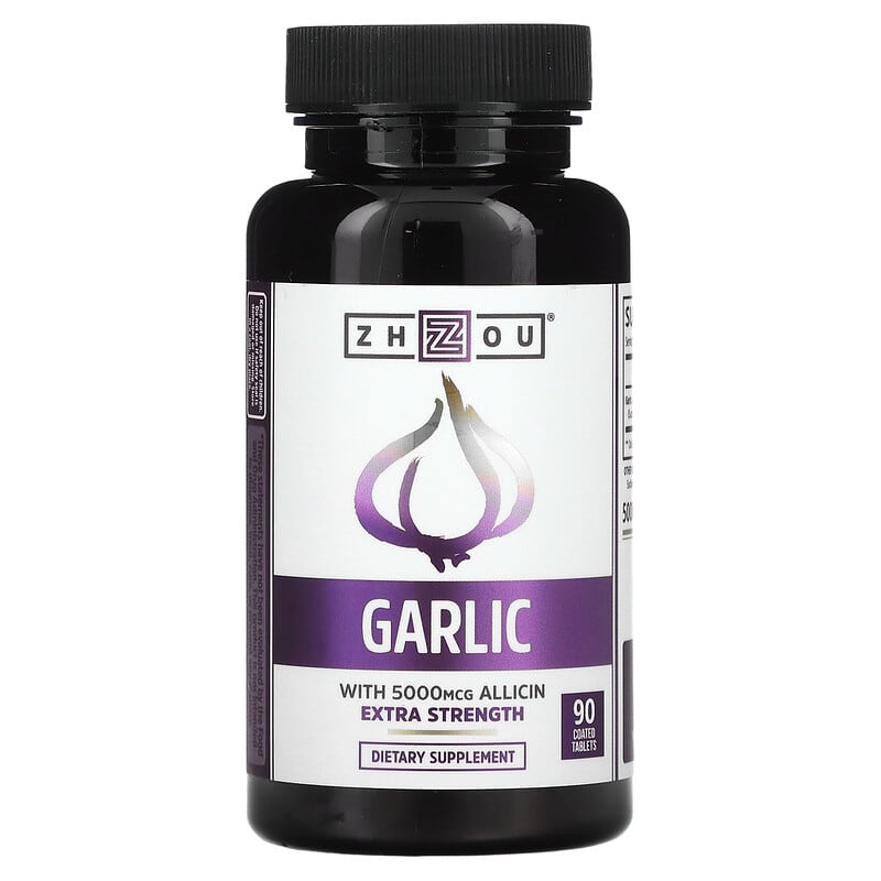 Zhou Nutrition Garlic Extra Strength 90 Coated Tablets 1 Zhou Nutrition Garlic Extra Strength 90 Coated Tablets 859805006126