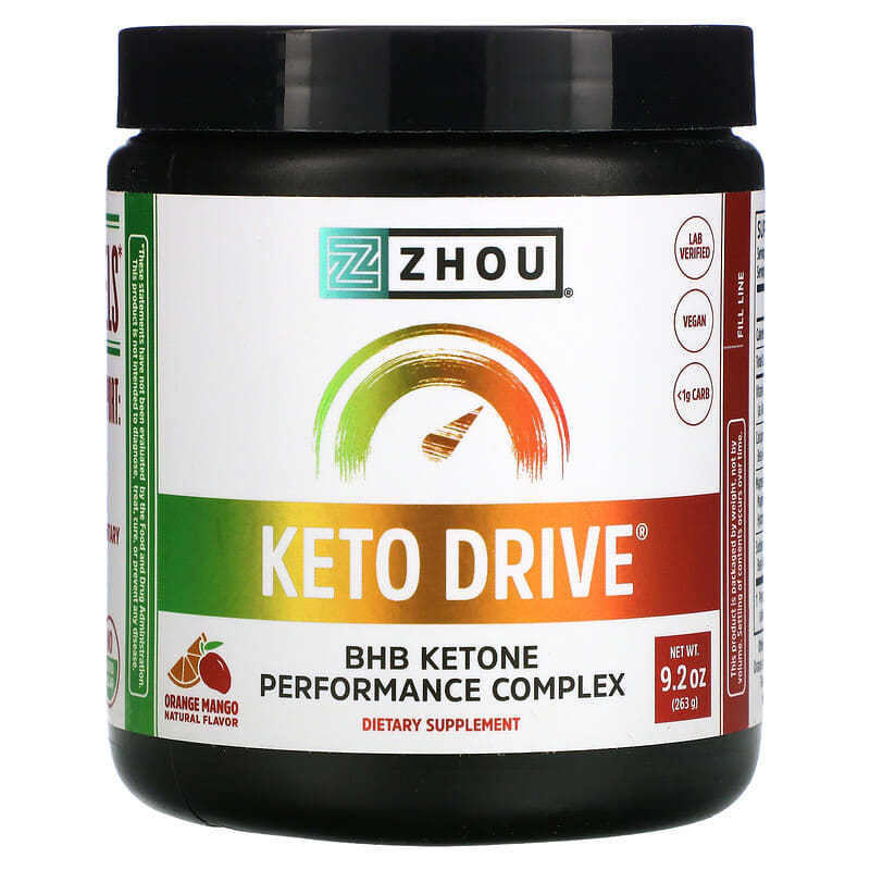 Zhou Nutrition Keto Drive Orange Mango 9.2 oz (263 g) 1 Zhou Nutrition Keto Drive Orange Mango 9.2 oz (263 g) 859805006218